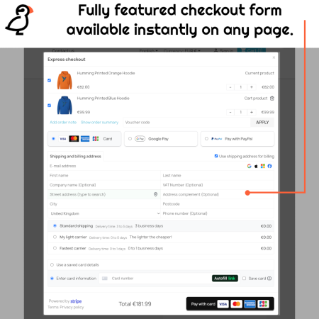Express Checkout & Payment Solution - Apple Pay, Google Pay, Stripe