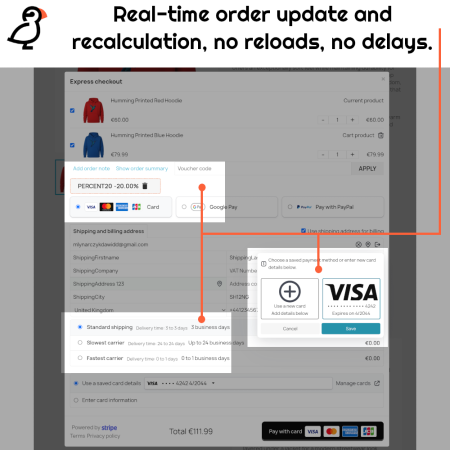 Express Checkout & Payment Solution - Apple Pay, Google Pay, Stripe