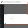 Post content with text, media, dates and engagement stats