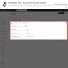 Global tracking settings including consent mode controls