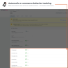 Automatic tracking of e-commerce behaviour like clicks and carts