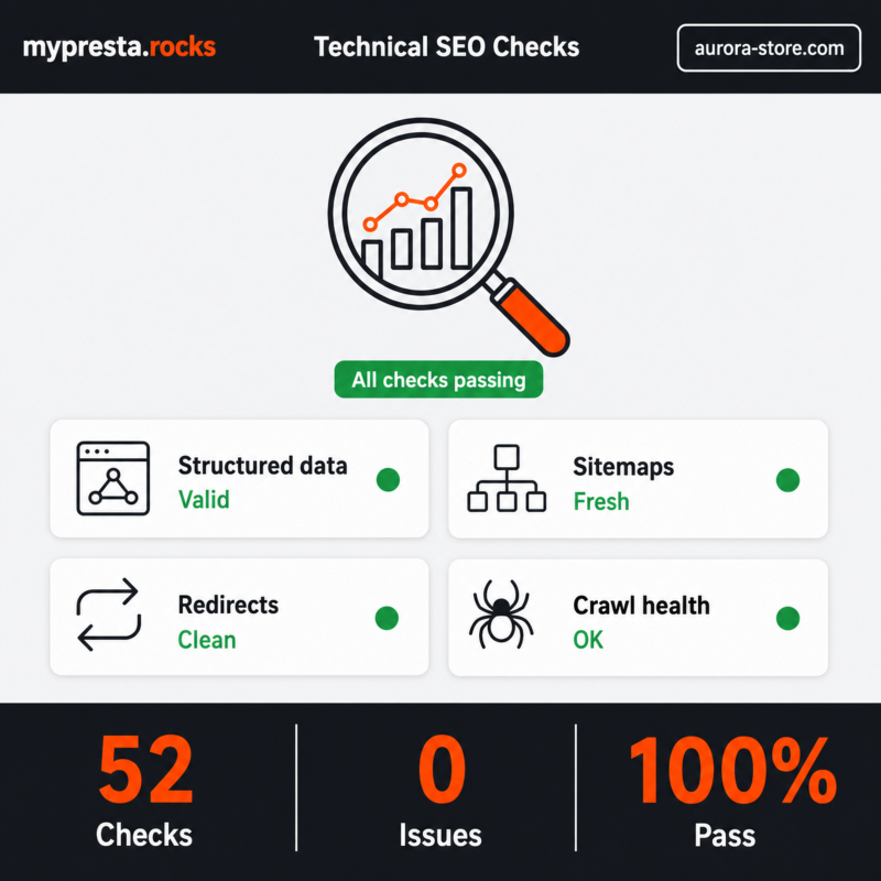 Controlli tecnici su dati strutturati, sitemap, redirect e scansione
