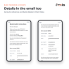 Due estratti completi dell’email reale in un’app di posta generica.