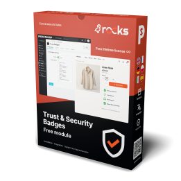 Show security, returns, support and delivery trust badges on your PrestaShop product and cart pages
