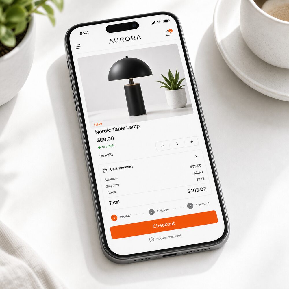 Auditoría de conversión B2C PrestaShop en páginas de producto, móvil y checkout