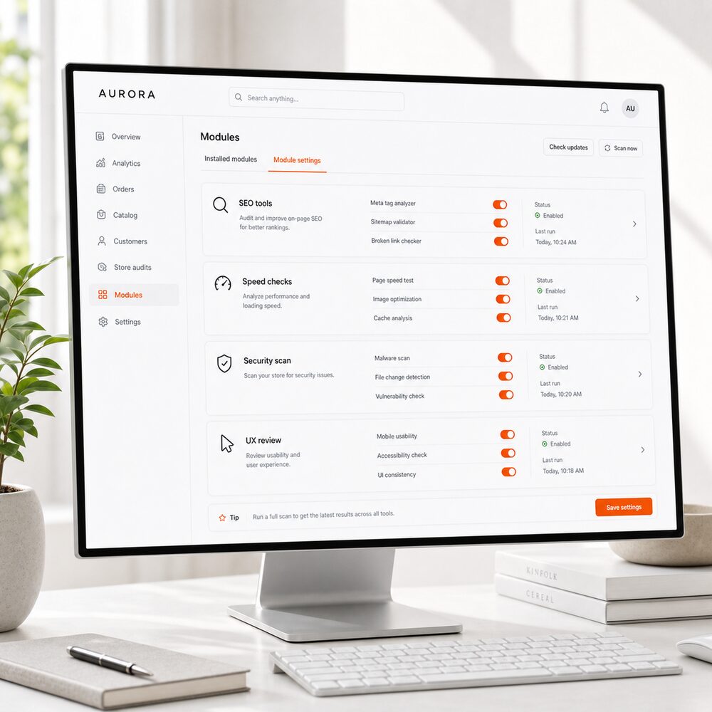 Modules PrestaShop recommandés par un audit lorsqu’ils sont réellement pertinents