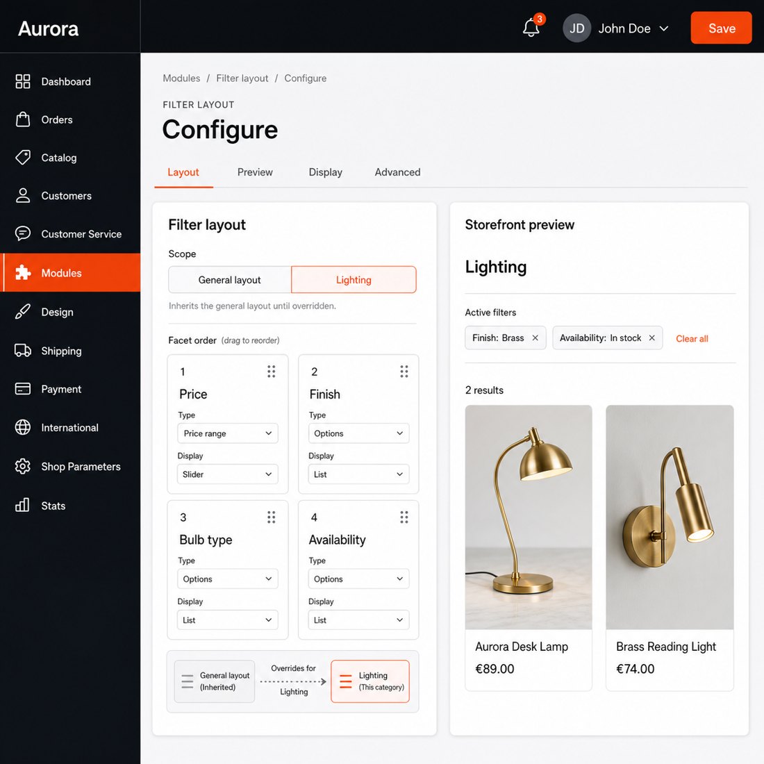 Illustration: How precisely does the catalogue team configure each area