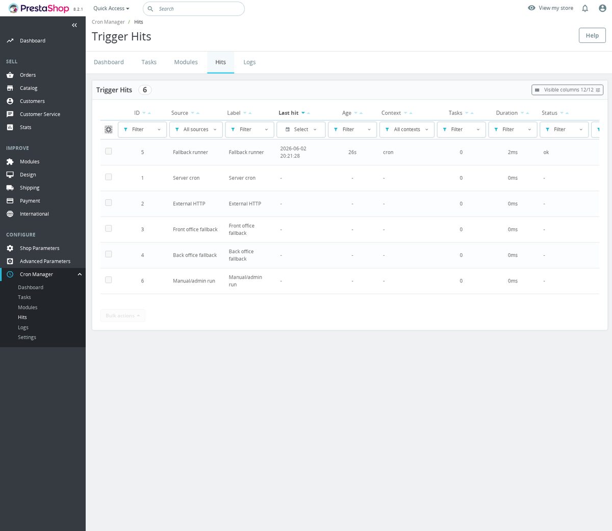 MPR Cron Manager — Conferma che lo scheduler raggiunga il negozio