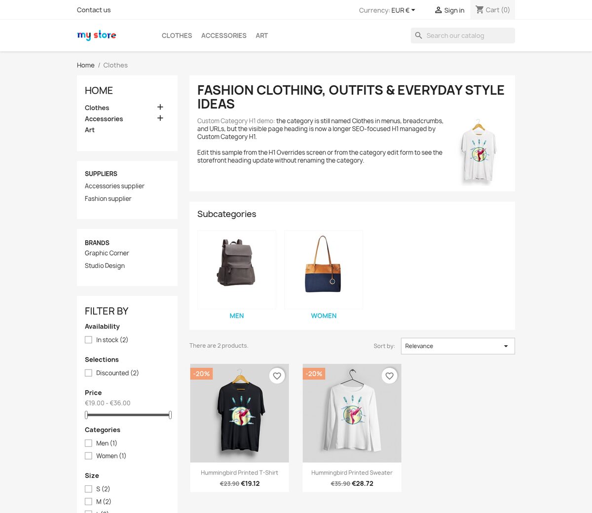 Custom Category H1 for PrestaShop Category SEO - Custom Category Heading