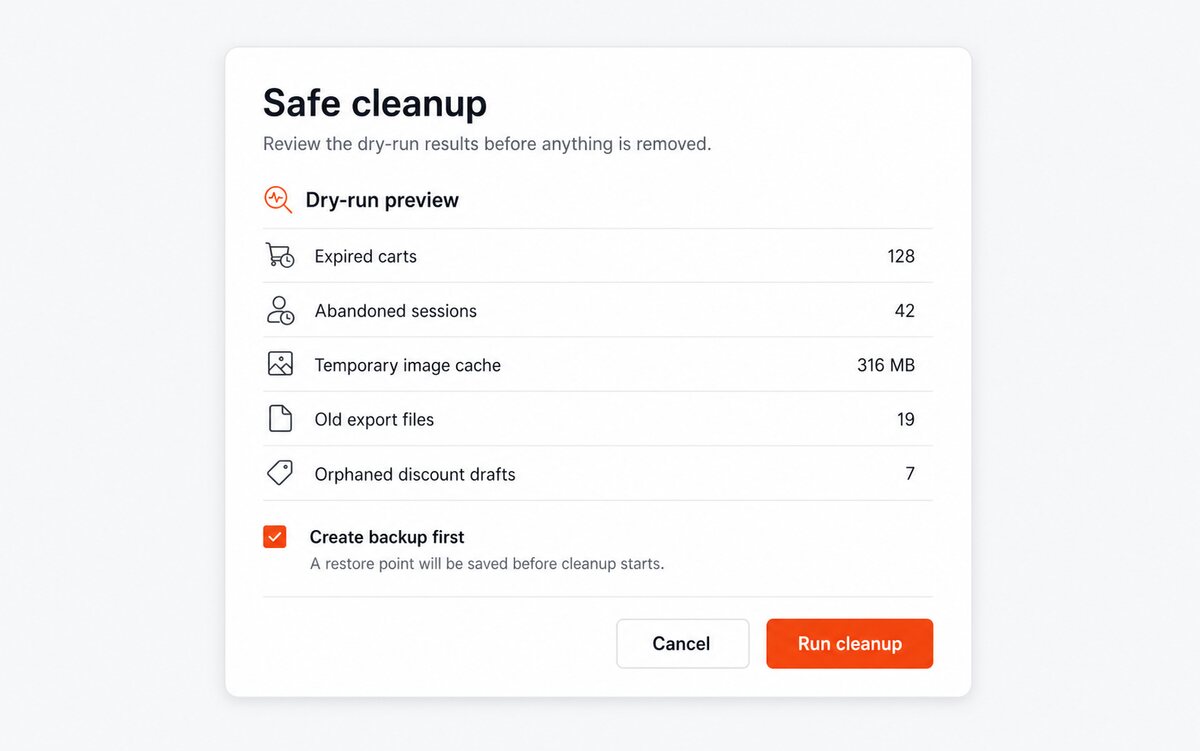 Database Cleanup - Clean safely before you commit