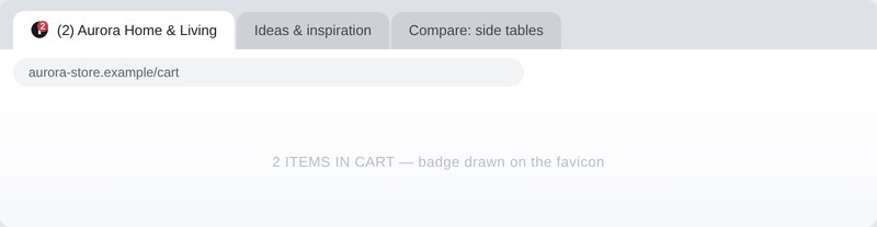 Smart Favicon – Live-Warenkorb-Badge auf dem Shop-Favicon
