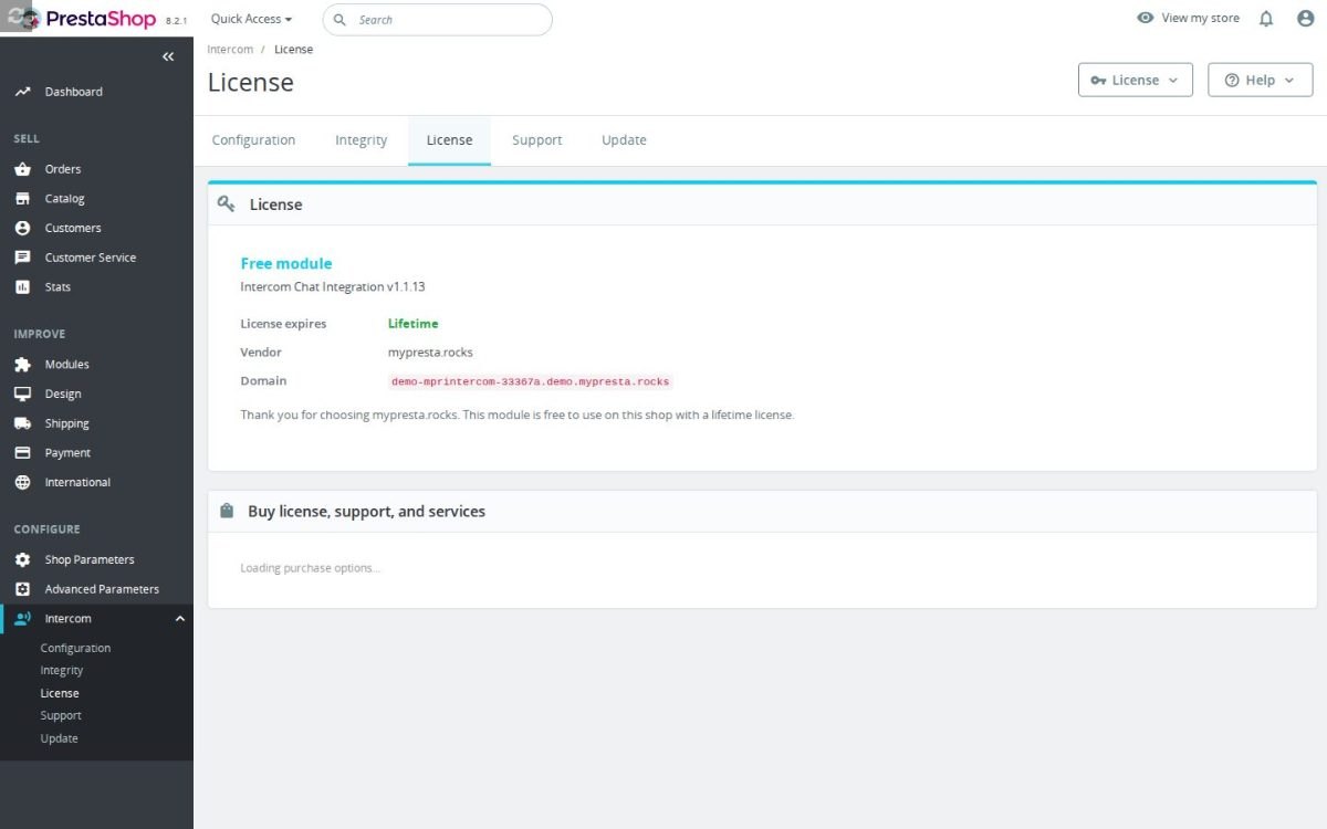 La licenza di Intercom Chat Integration Chat Integration