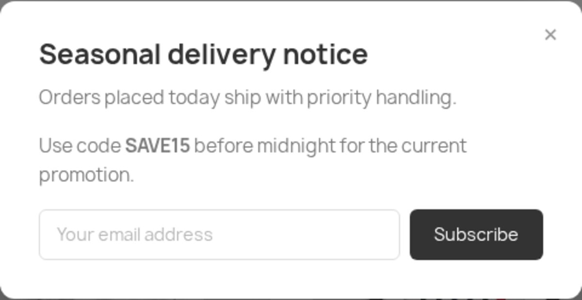 Aggiungere un invito email semplice quando serve