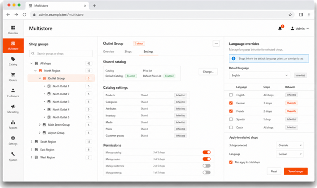 PrestaShop Multistore: running multiple stores from one admin panel