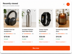 Recently viewed products: helping customers find what they forgot