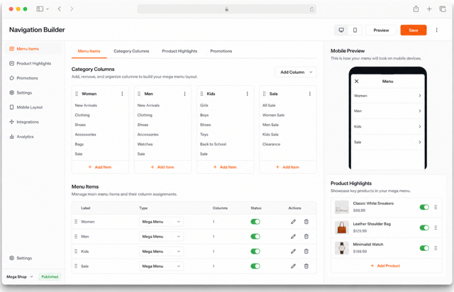 Méga menu PrestaShop : créer une navigation qui convertit