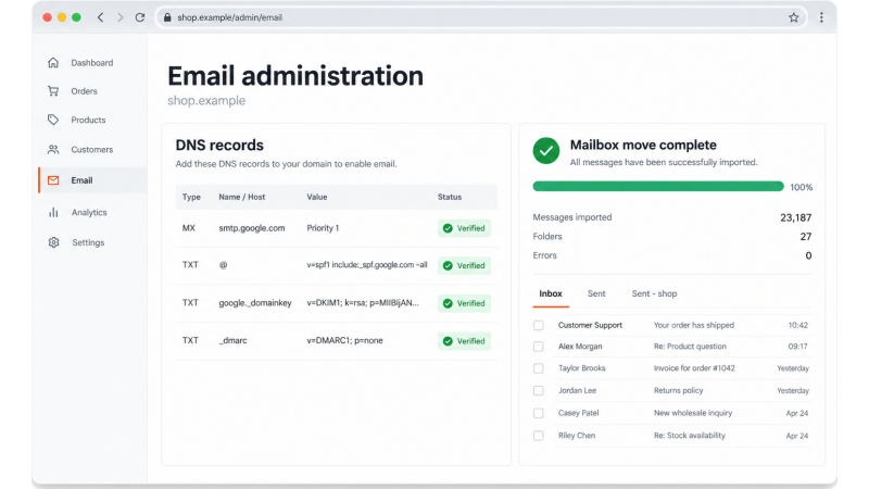 Leurs e-mails disparaissaient. Nous avons migré la messagerie vers Google Workspace, et les détails ont fait la différence