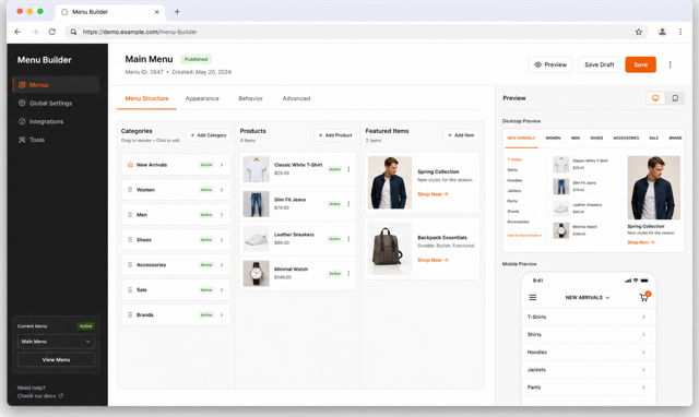 Mega menu per PrestaShop: rendere le categorie facili da esplorare