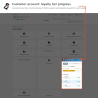 Page de compte client affichant la progression vers le palier de fidélité suivant