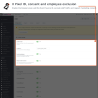 Settings for the X Pixel ID, consent and excluding employees