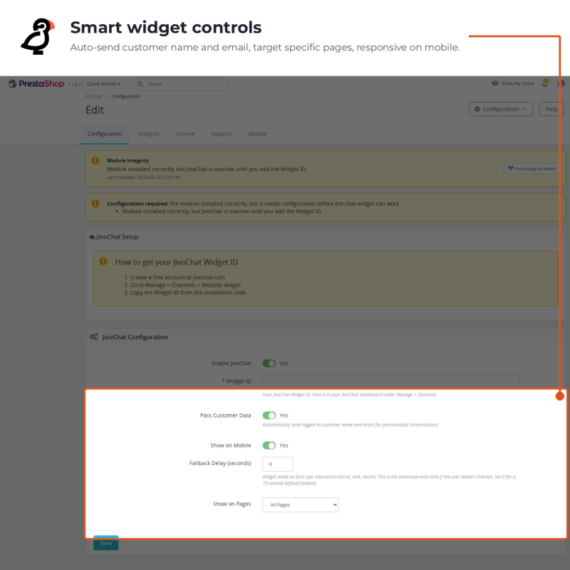 Intelligente Steuerungen dafür, wie und wo das Chat-Widget erscheint