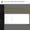 Modello di messaggio e opzioni di contenuto per il popup