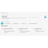 PrestaShop knowledge-base landing page with a search field, category buttons and article cards