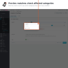 Popover previewing the matched category before selection